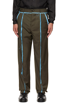 Khaki Peek-A-Boo Trousers