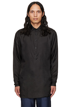 SSENSE Exclusive Black Fitted Polo
