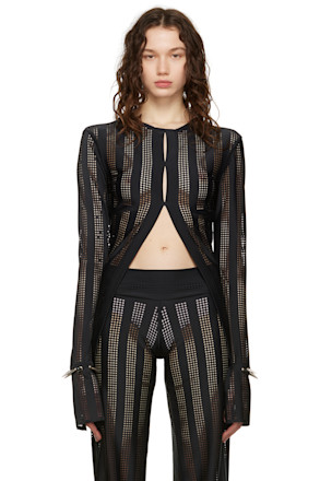 SSENSE Exclusive Black Perforated Shirt