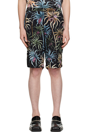Black Night Palm Board Shorts