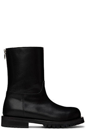 SSENSE Exclusive Black Shearling Boots