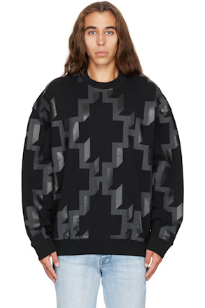 Black All Over Cross Sweater