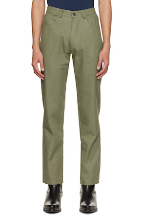 Khaki Straight Jeans