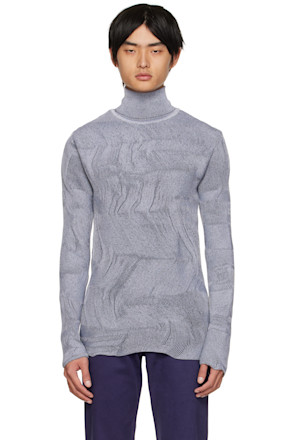 Gray Psychedelic Turtleneck