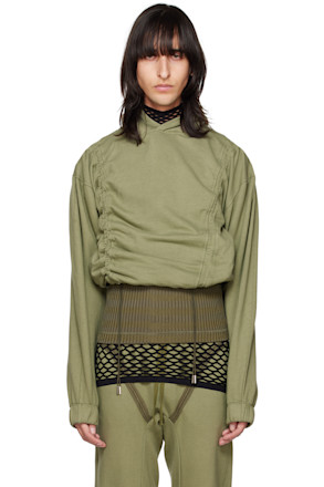 SSENSE Exclusive Khaki Drawstring Hoodie