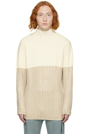 Off-White Mock Neck Sweater