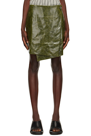 Green Wrap Around Miniskirt