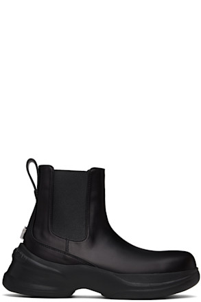 Black Leather Chelsea Boots