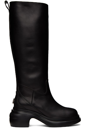 Black Plaque Boots