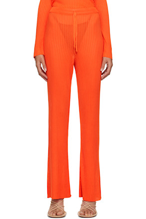 Orange Fitted Lounge Pants