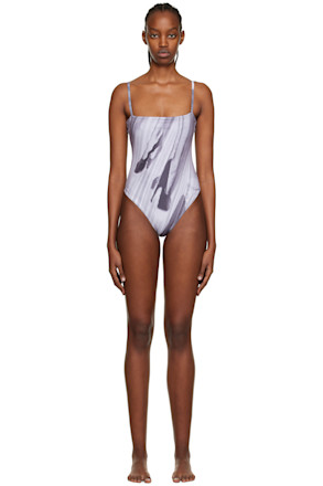SSENSE Exclusive Gray Pop One-Piece Swimsuit