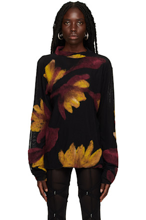 Black Petal Sweater