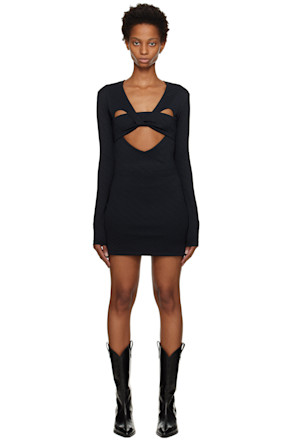 Black Monogram Mini Dress