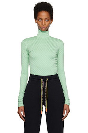 Green Monogram Bodysuit