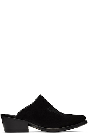 Black Papillon Mules