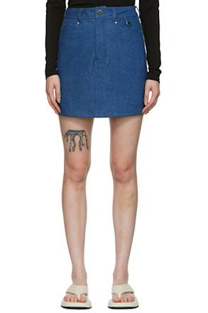SSENSE Exclusive Indigo Lindsey Miniskirt