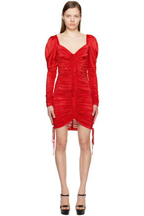 Red Ruching Minidress