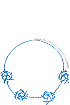 SSENSE Exclusive Blue Mini Coral Twist Necklace