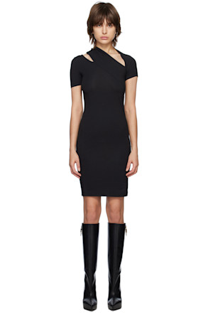 Black Slash Tee Midi Dress