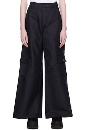 Black 'The Wide Leg' Cargo Pants