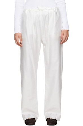 White Two-Pocket Lounge Pants