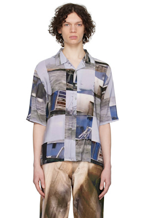 Blue Printed Shirt