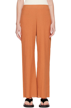 Orange Textured Lounge Pants
