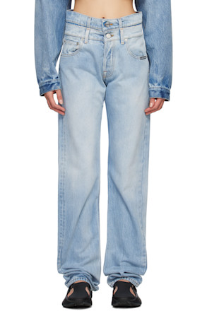 Blue Double Waist Jeans