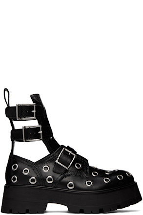 Black Eyelet Boots