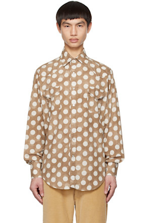 Beige Polka Dot Shirt