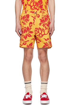 Yellow Graphic Shorts