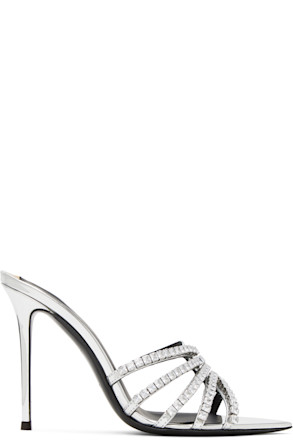 Silver Intriigo Heeled Sandals