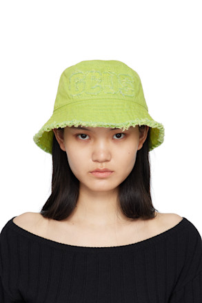 Green Distressed Bucket Hat