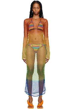 Multicolor Gradient Midi Dress