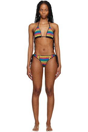 Black Striped Bikini