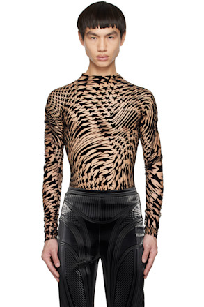 Tan & Black Star Turtleneck