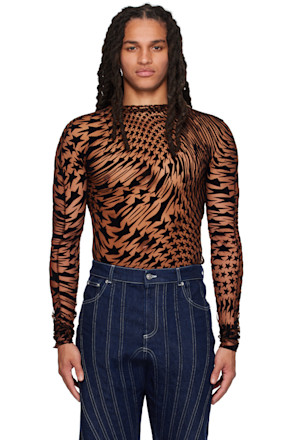 Brown & Black Star Turtleneck