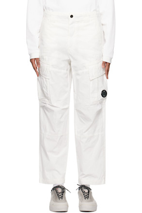 White Lens Cargo Pants