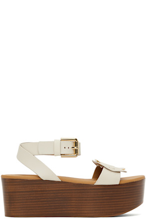 White Chany Platform Sandals