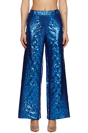 Blue Python Trousers