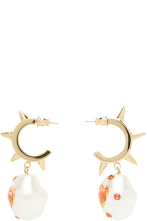 Gold Jelly On Fire Earrings