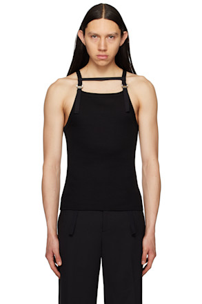 Black Safety Harness Tank Top