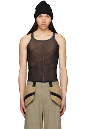 Black Semi-Sheer Tank Top