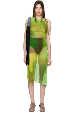 Green Cutout Midi Dress