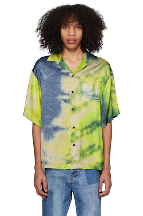 Green & Blue Tie-Dye Shirt