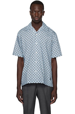 Blue Gasket Print Shirt