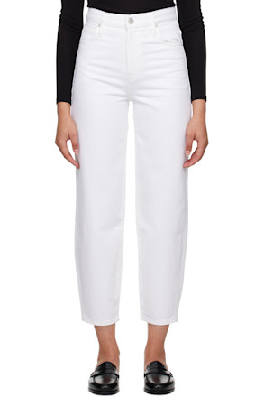 White Tapered Jeans