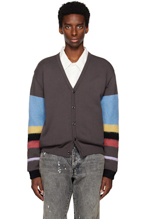 Brown Striped Cardigan