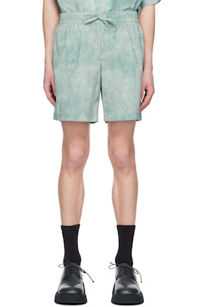 Blue Tie-Dye Shorts