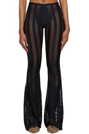 Black Lasercut Leggings